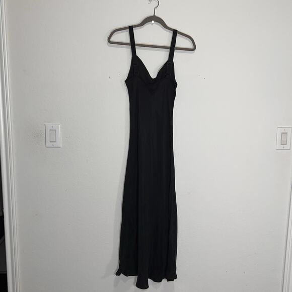 J.Crew Gwyneth Slip Dress Size 4 Black Cupro Blend V-Neck Holiday Party NEW NWT - Picture 8 of 13